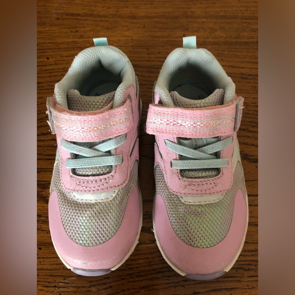 Stride Rite Pink and Gray Kids Sneakers